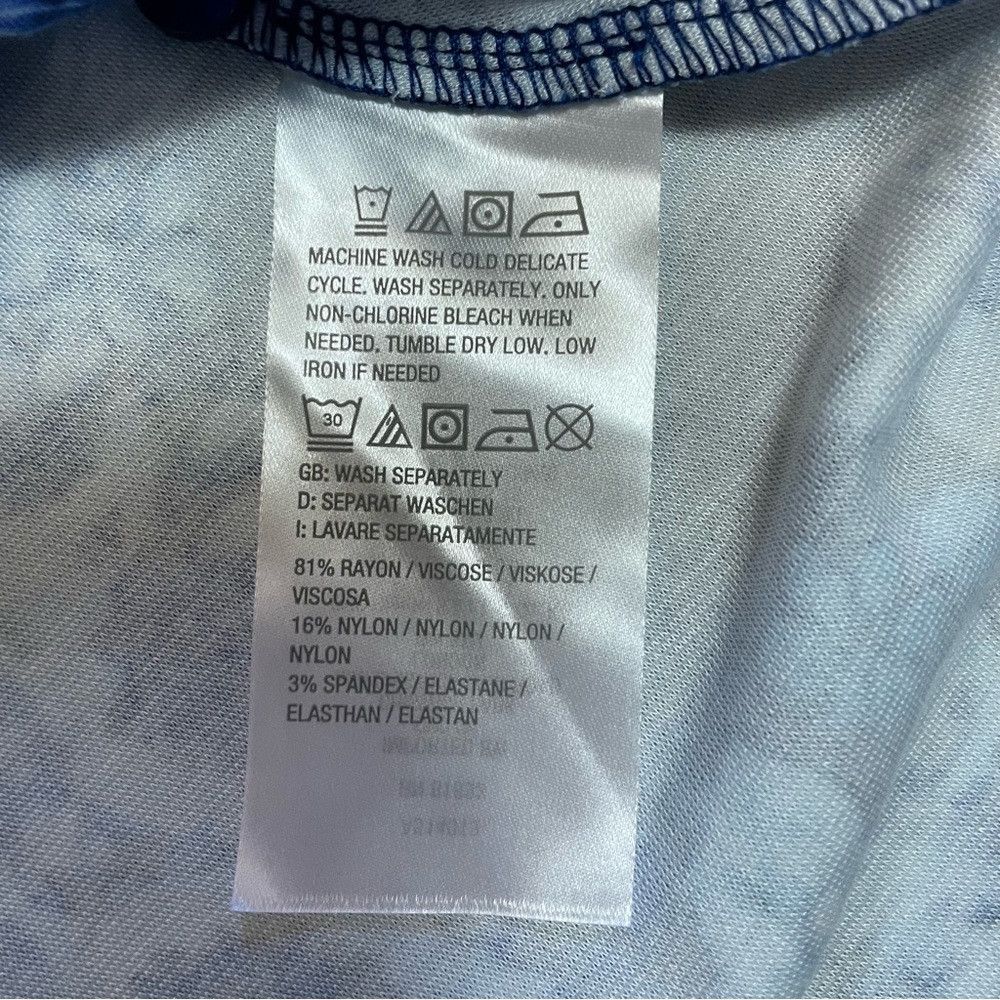 Isaac Mizrahi New Isaac Mizrahi Live! Mixed Print Button Front Blue Long Size 3XL / US 20-22 - 7 Thumbnail