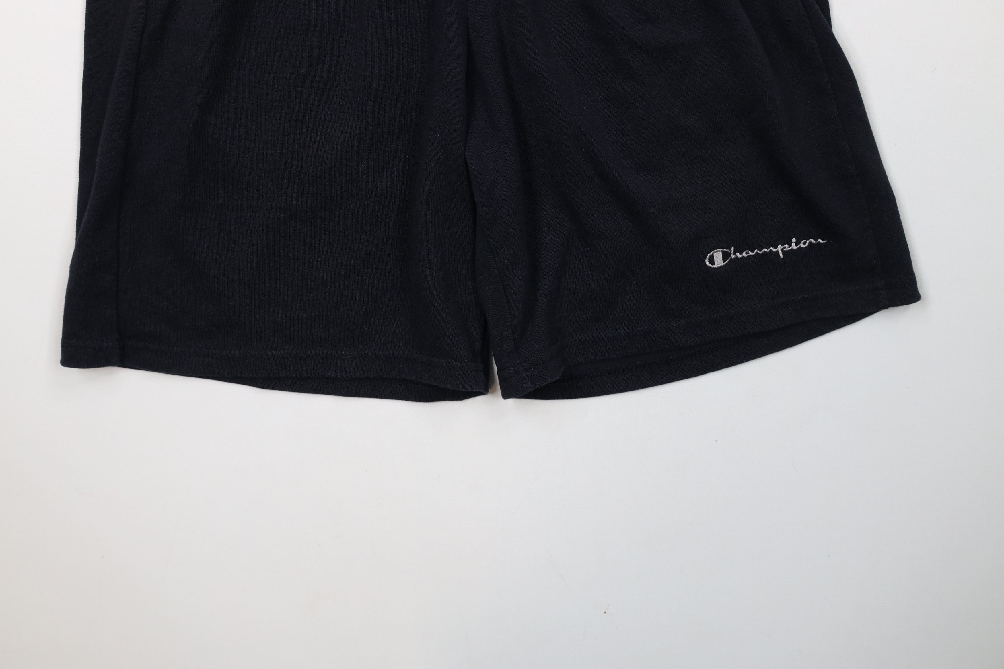 Champion × Vintage Vintage 90s Champion Spell Above Knee Shorts Black Cotton Size US 34 / EU 50 - 4 Thumbnail