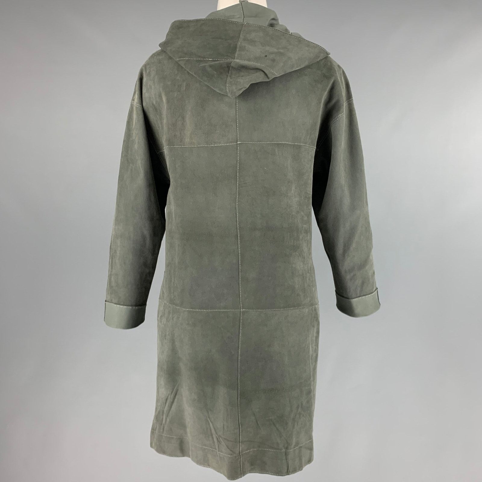 Other BOTTEGA GIOTTI Size XS Grey Leather Suede Reversible Coat Size XS / US 0-2 / IT 36-38 - 3 Thumbnail