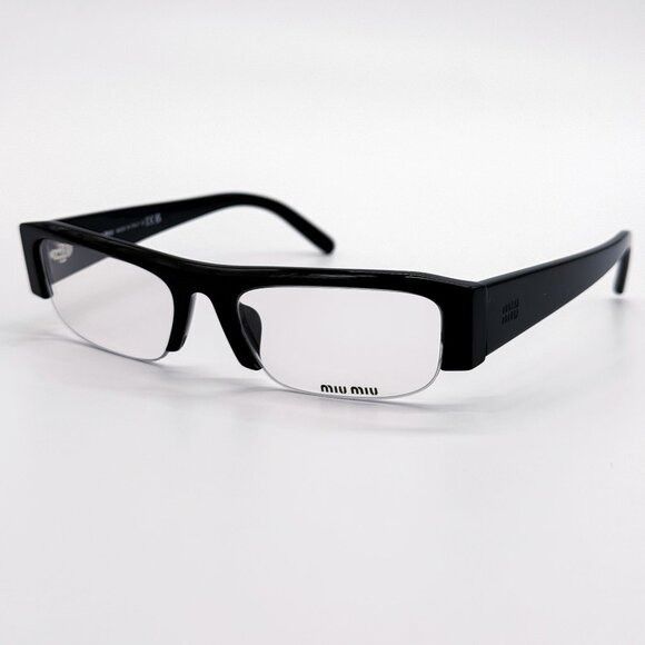 Miu Miu NEW MIU MIU EYEGLASSES MUB07S 16K08N BLACK WOMEN MU B07S SMU Size ONE SIZE - 5 Thumbnail