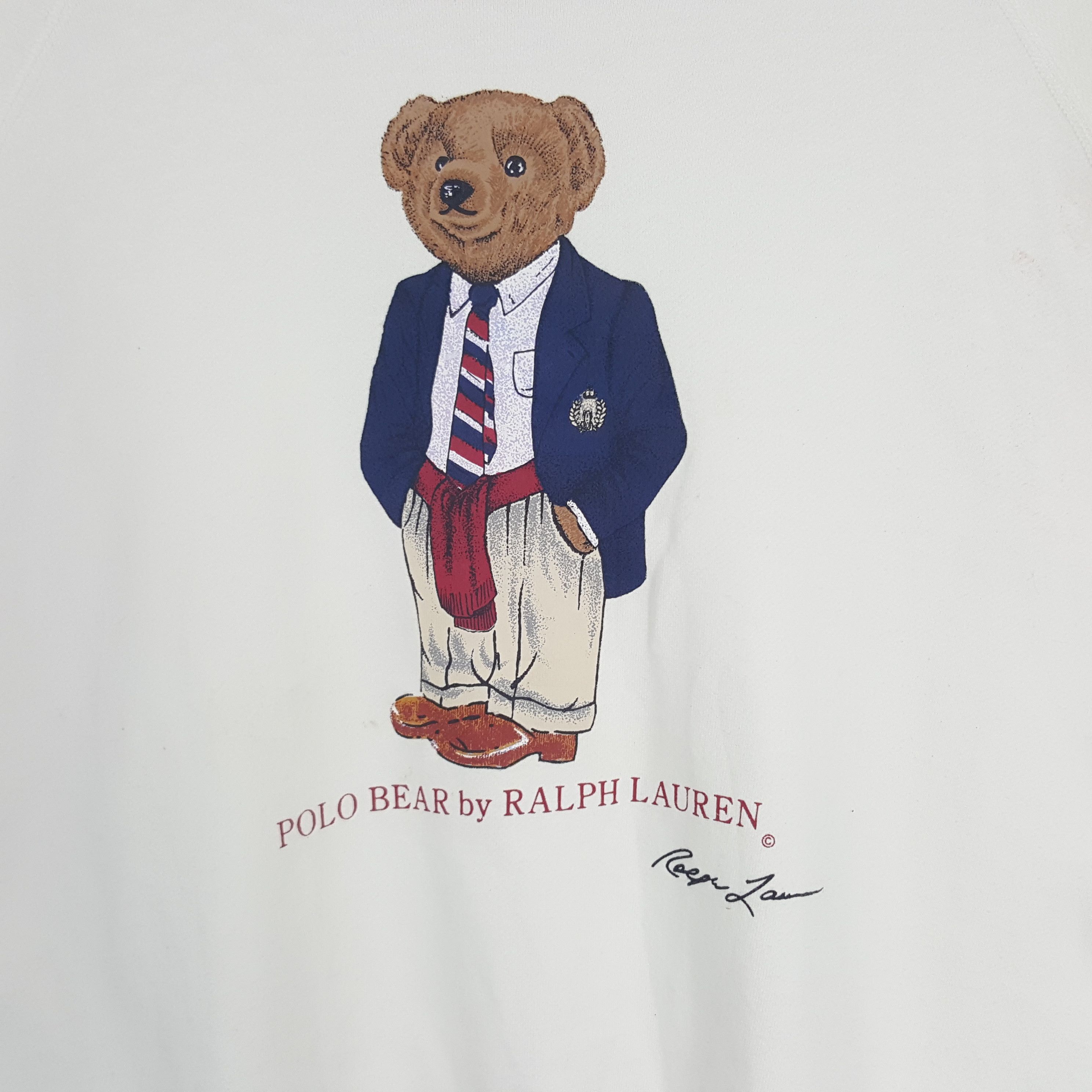 Polo Ralph Lauren × Vintage Vintage Polo Bear by Ralph Lauren American Sweatshirt Size US L / EU 52-54 / 3 - 2 Thumbnail