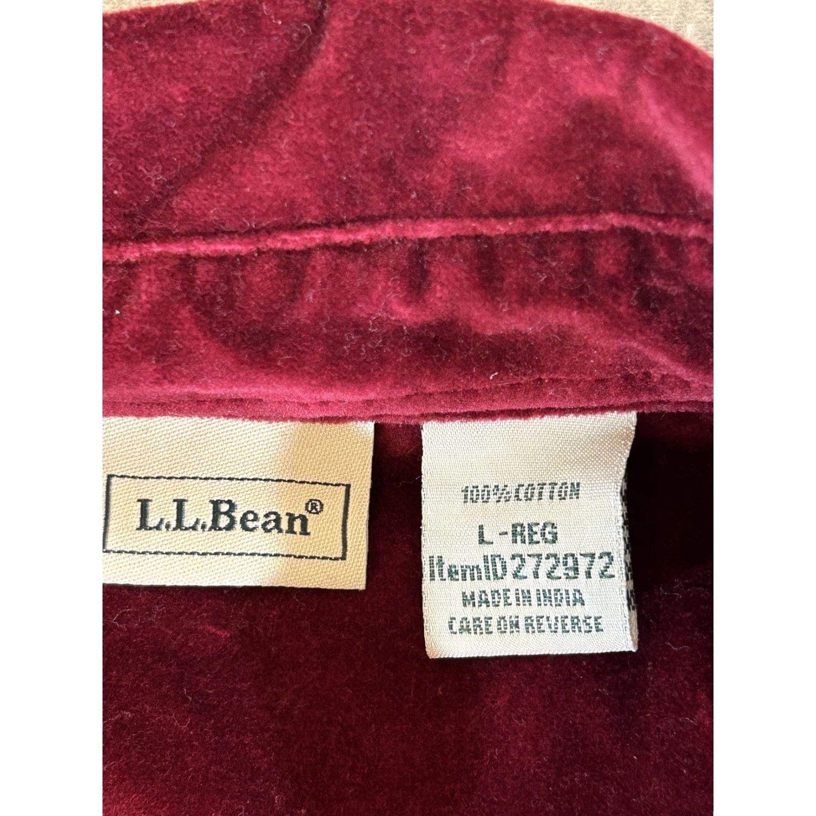 Vintage VINTAGE LL Bean Shirt Womens Large Red Velvet Button Long Sleeve Soft Casual Size L / US 10 / IT 46 - 6 Thumbnail