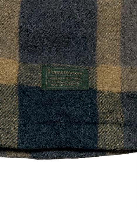 Japanese Brand Vintage 90s Plaid Wool Flannel Shirt Jacket By Forestmesse Size US XL / EU 56 / 4 - 5 Thumbnail