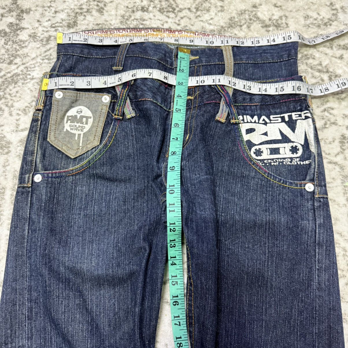 Japanese Brand 2000s Rimaster Japan Double Waist Twisted Seam Jeans Size US 30 / EU 46 - 10 Thumbnail