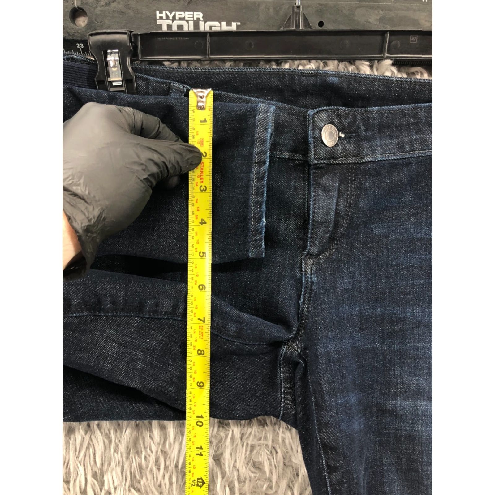 Gap Gap 1969 Maternity True Skinny Jeans Size 29 Womens Dark Wash Blue Denim 5-Pocket Belt Loops Zipper Button Slim Fit Cotton Jeans - Womens Size 29" - 4 Thumbnail