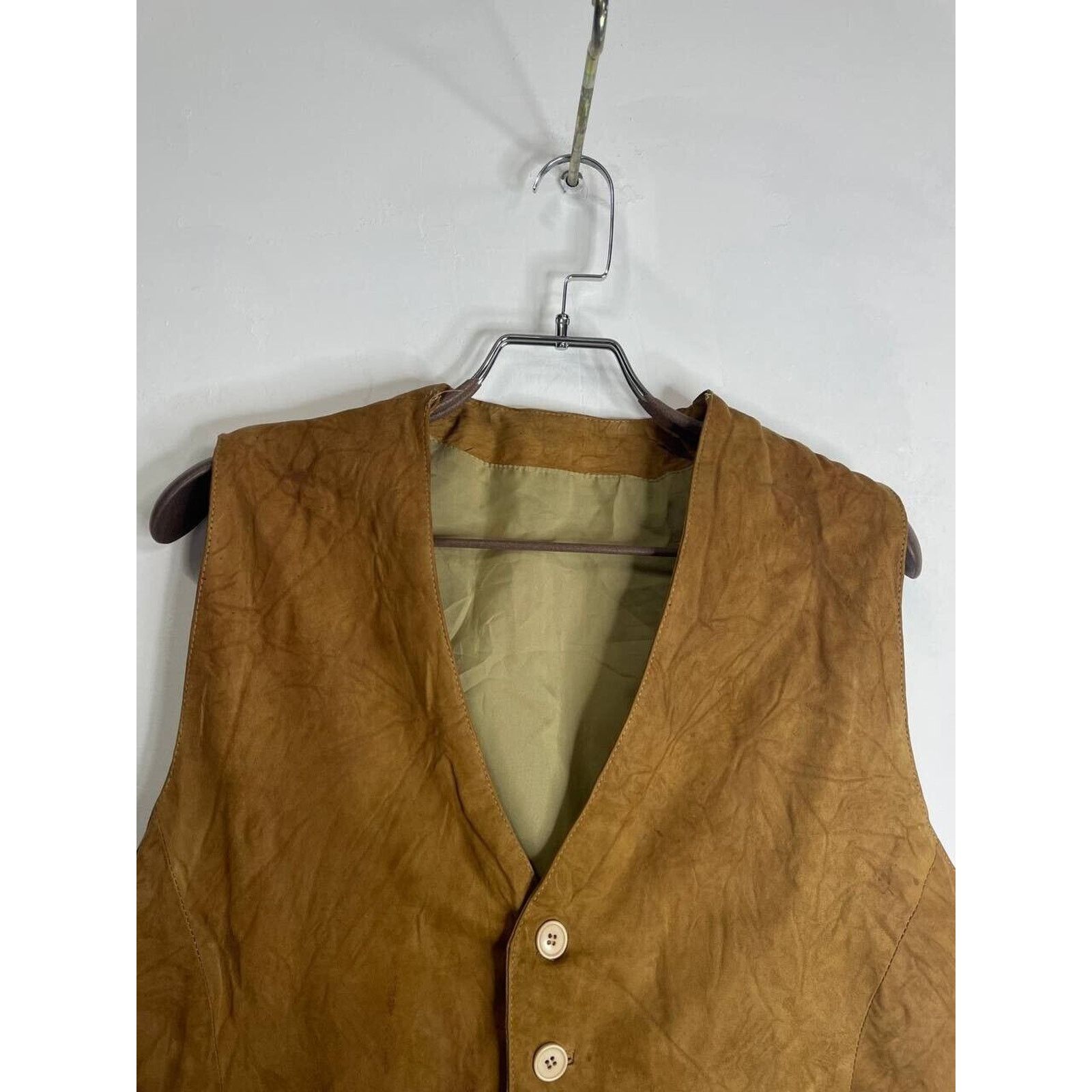 Vintage Men’s Vintage Suede Leather Vest Western Cowboy Waistcoat Size US M / EU 48-50 / 2 - 4 Thumbnail