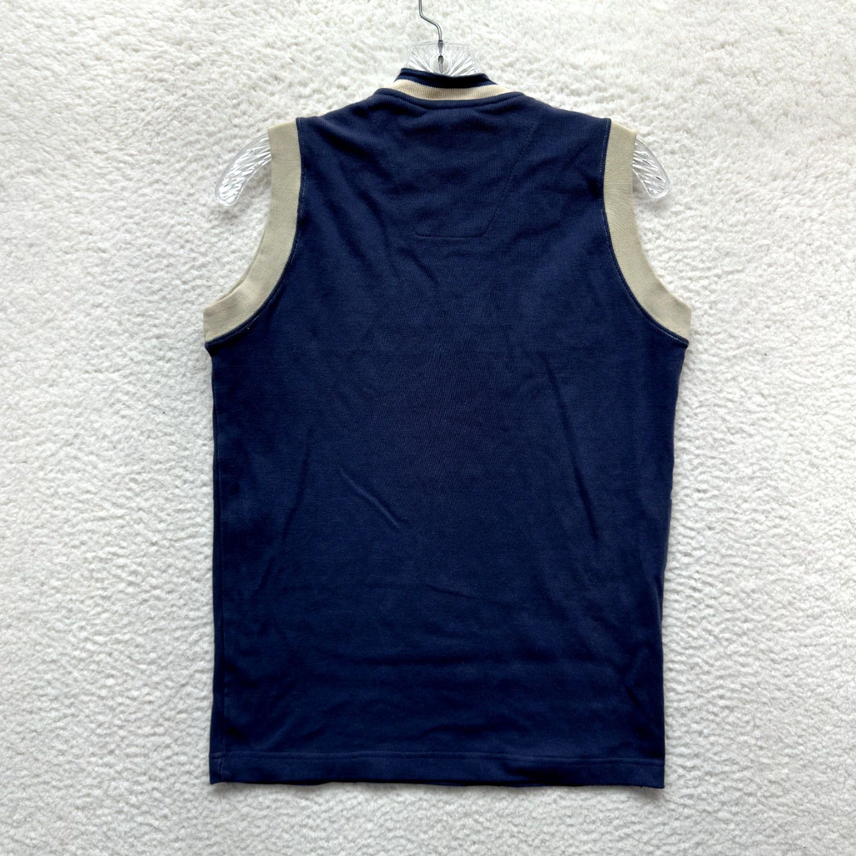 Point Zero VINTAGE Point Zero Sweater Vest Grunge 90s Y2K Womens M Blue Knit Shirt (Medium) - Skater Preppy Size M / US 6-8 / IT 42-44 - 2 Thumbnail