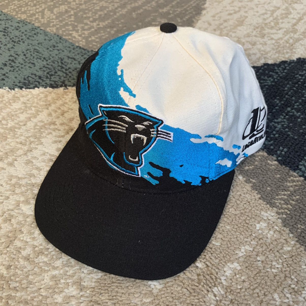 90's Carolina Panthers Logo Athletic Splash NFL Snapback Hat – Rare VNTG