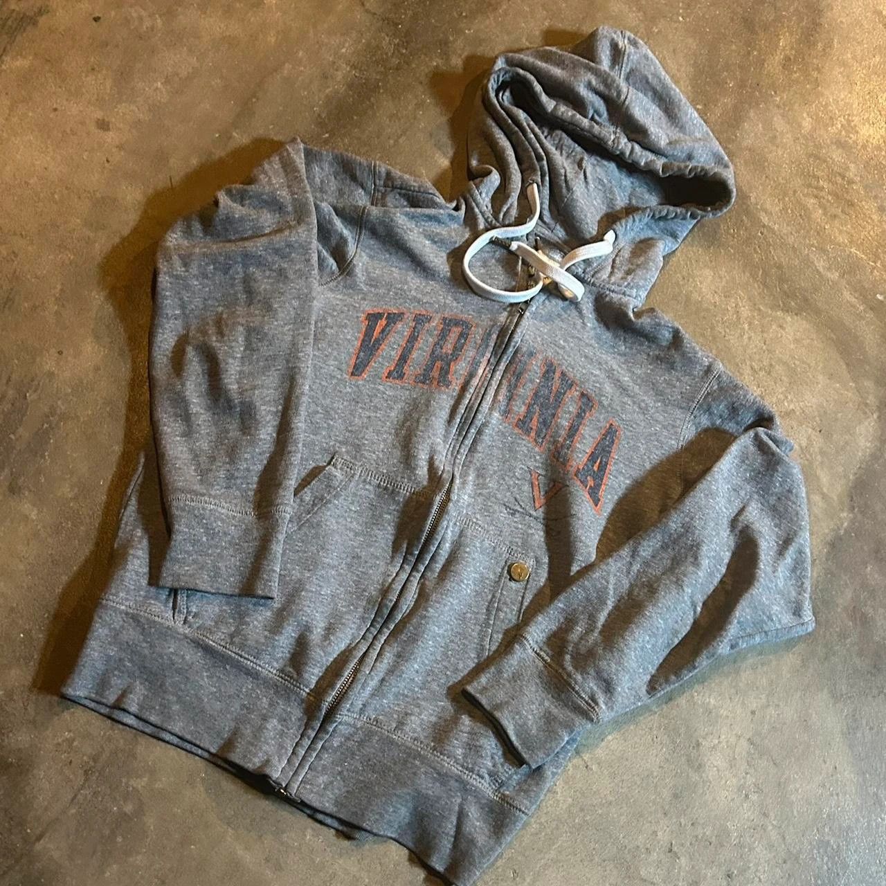 Other Gray and orange y2k Virginia Collegiate zip up hoodie Size S / US 4 / IT 40 - 1 Thumbnail