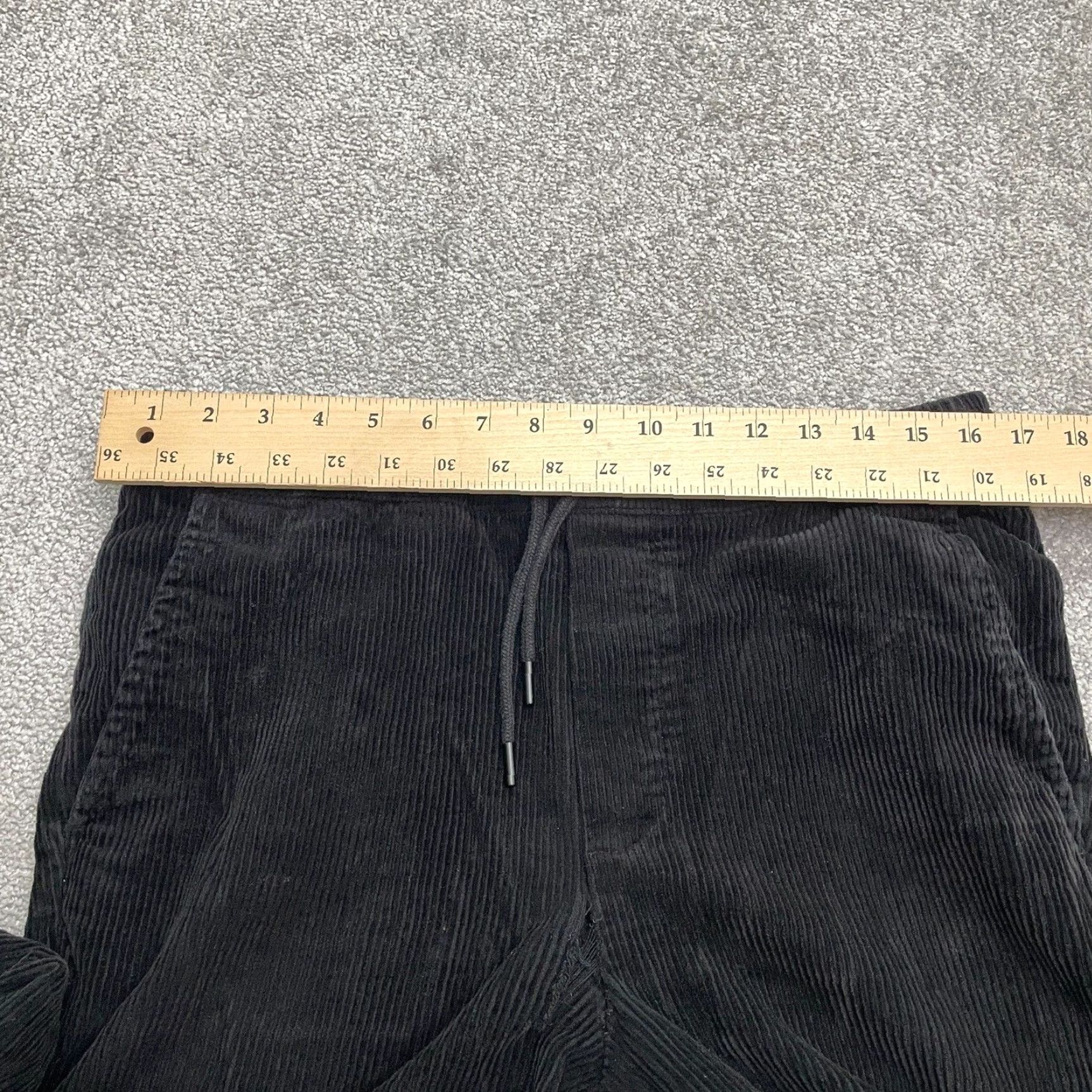 ONLY & SONS Only and Sons Corduroy Pants Mens 35x26 Black Straight Leg Organic Cotton Medium Size US 31 - 7 Thumbnail