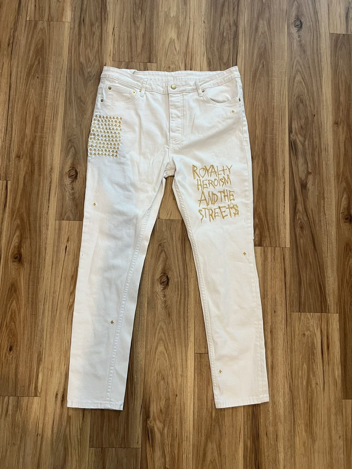 Ksubi Ksubi 23 Anniversary Chitch Jeans White/Gold Size US 38 / EU 54 - 1 Thumbnail