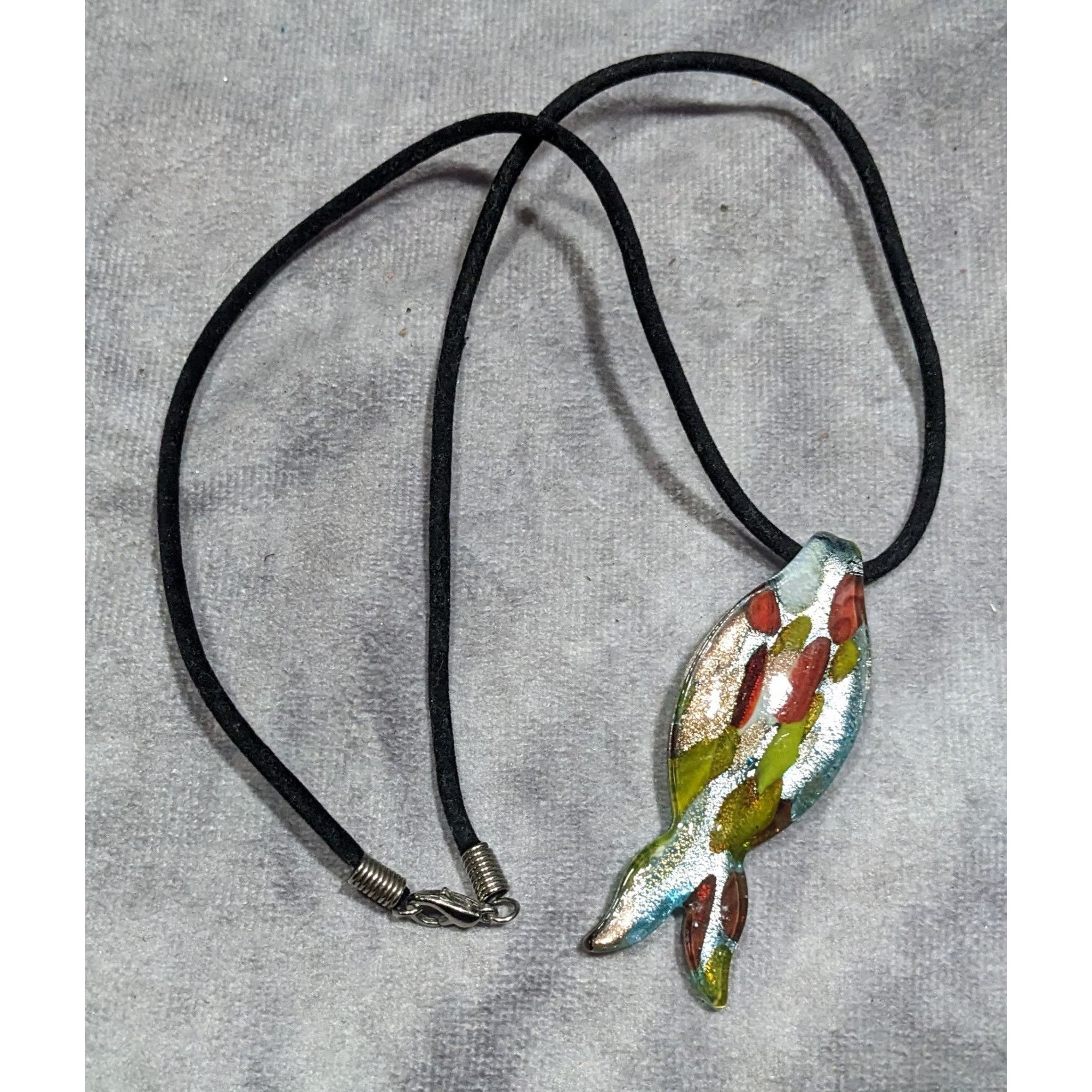 Other Lampwork Glass Metallic Fish Pendant Necklace Size ONE SIZE - 6 Thumbnail