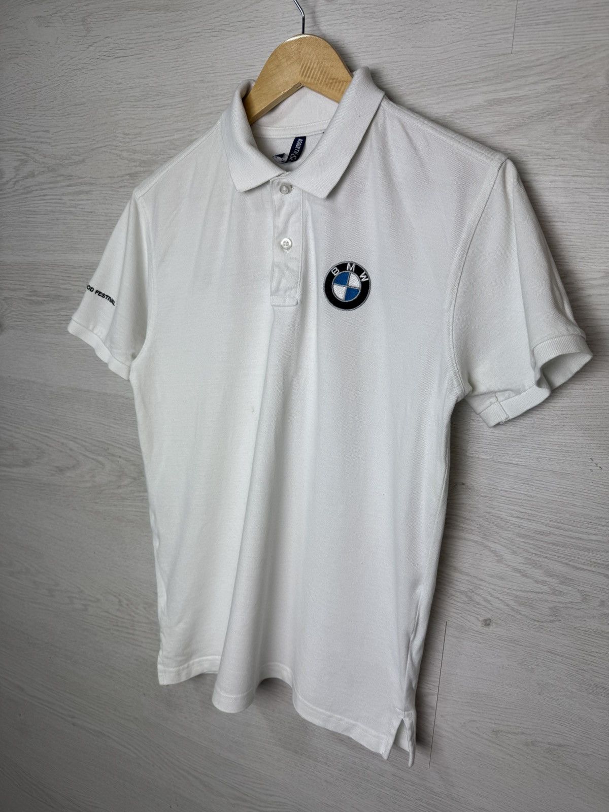 Vintage BMW Polo Racing White Mens Size US M / EU 48-50 / 2 - 2 Thumbnail