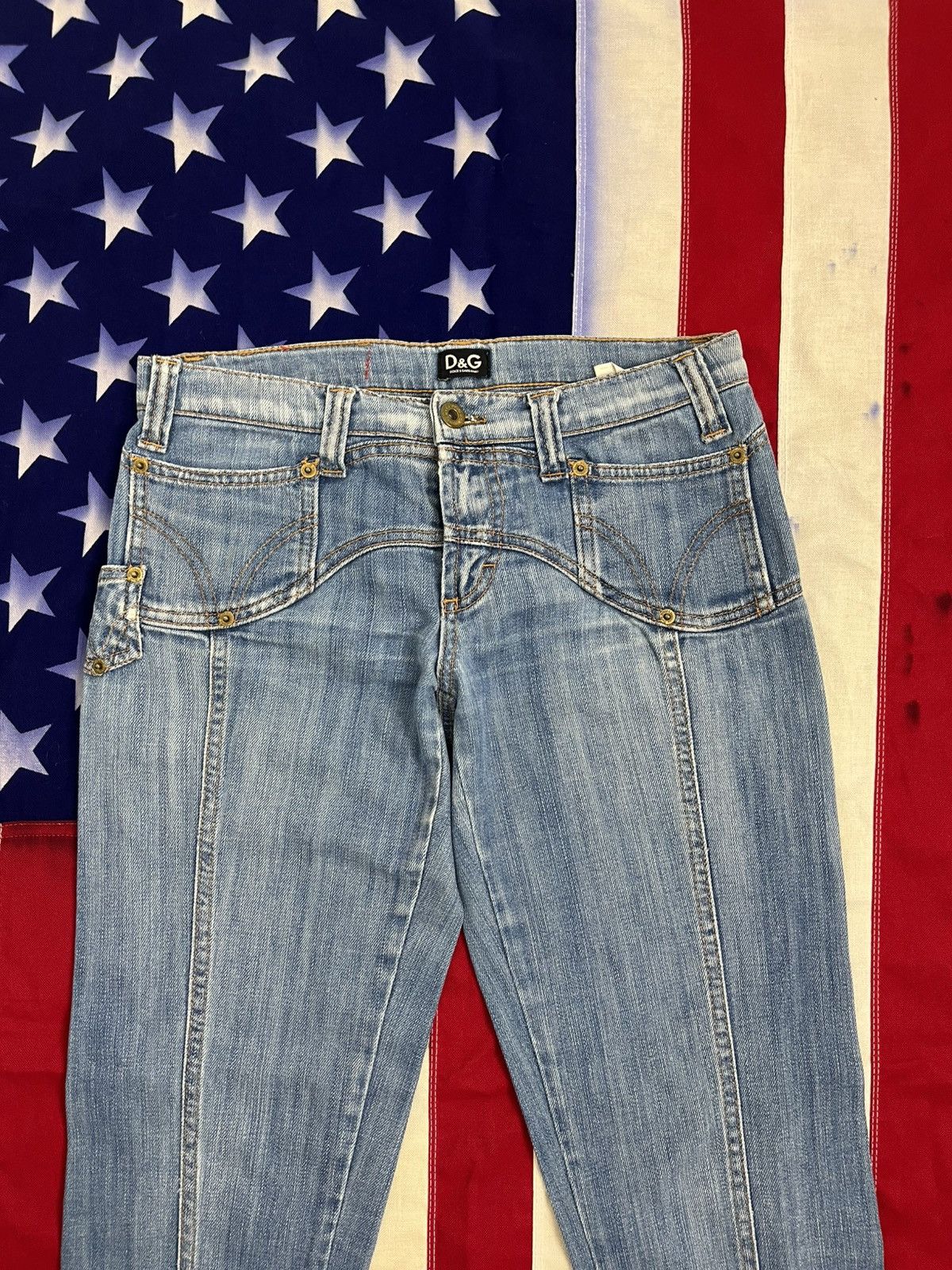 Dolce & Gabbana Dolce & Gabbana (D&G) Designer Jeans - Unique Pocket Detail Size 26" / US 2 / IT 38 - 3 Thumbnail