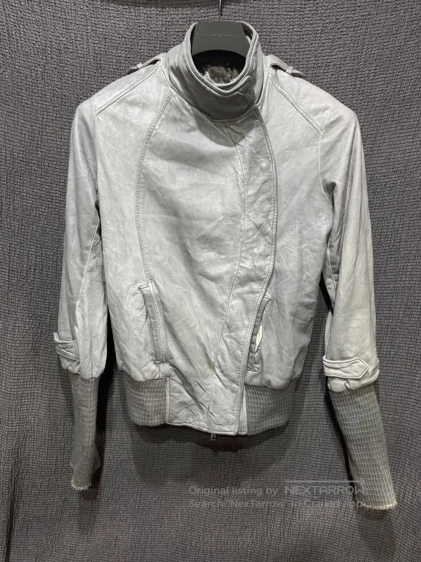 Giorgio Brato contemporary gray leather jacket by giorgio brato. Size US L / EU 52-54 / 3 - 1 Thumbnail