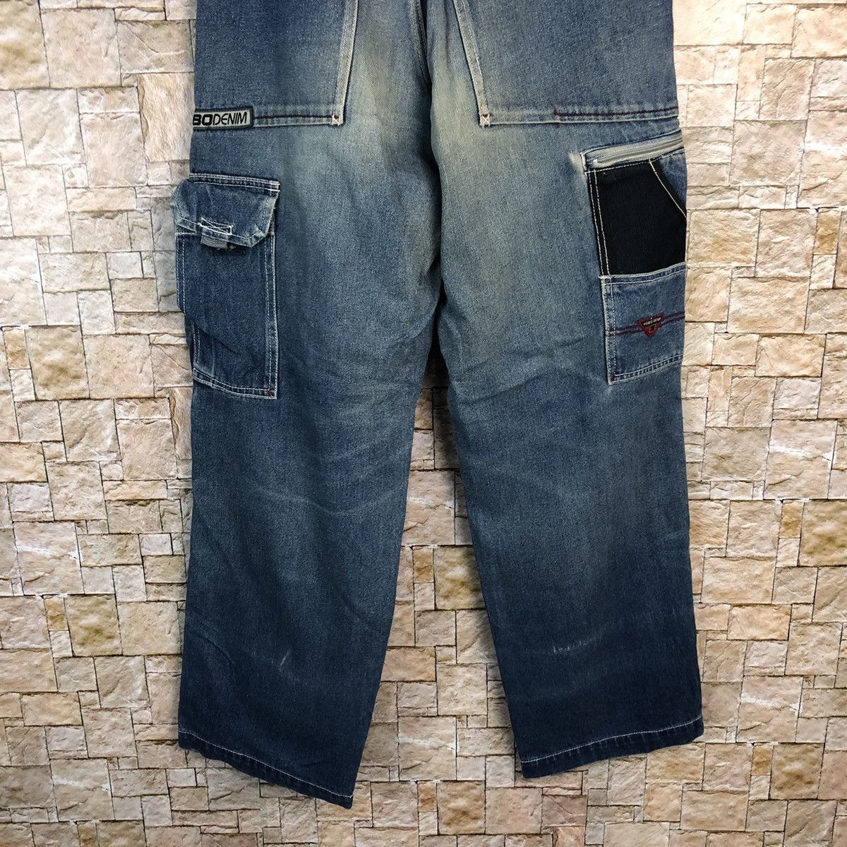Hobo Hobo Blue Denim utility Cargo Multipocket Pants #A433 Size US 30 / EU 46 - 19 Thumbnail