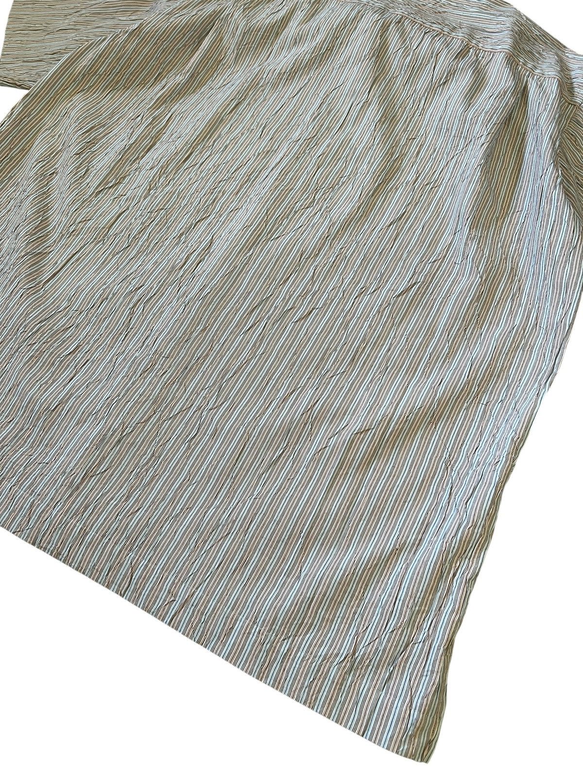 Issey Miyake Issey Miyake Main Line Wrinkle Processed Stripe Button Shirt Size US XL / EU 56 / 4 - 12 Thumbnail