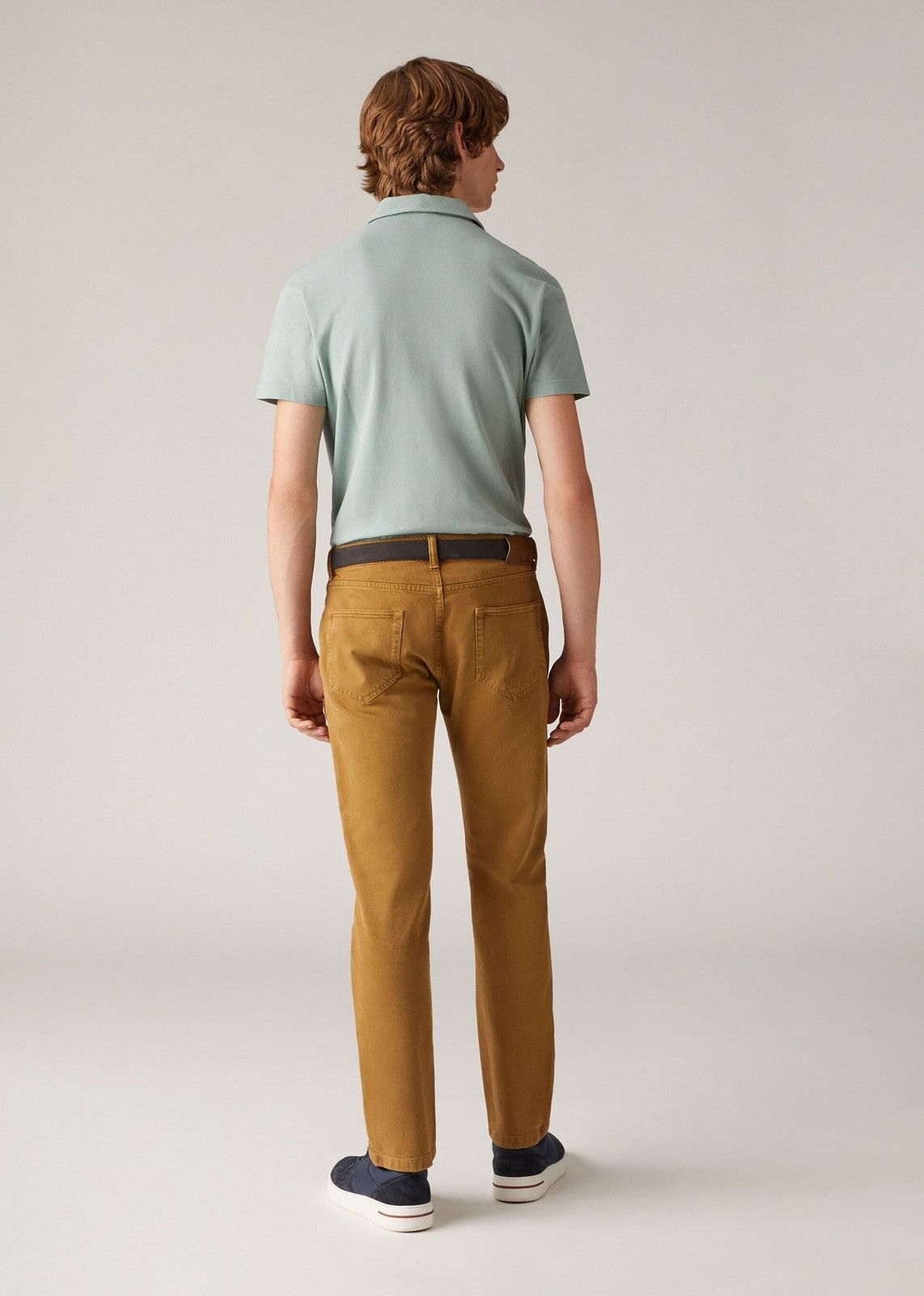 o1loc1c0124 Quarona Five-Pocket Trousers in Brown
