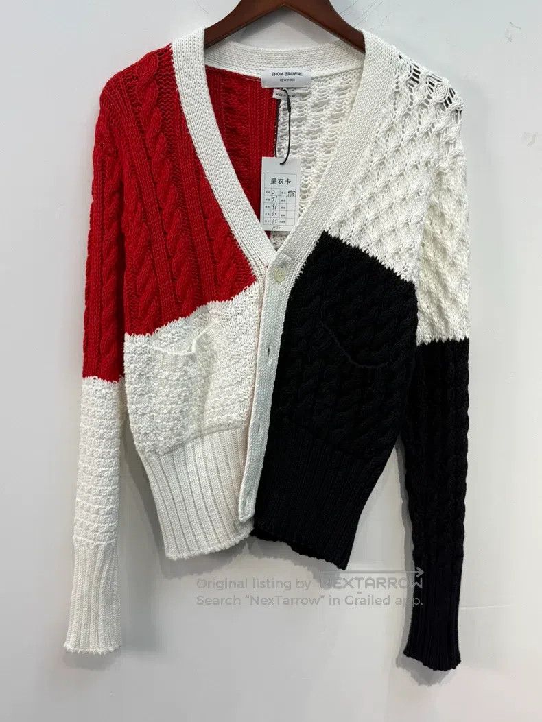 Thom Browne Classic three colour cardigan