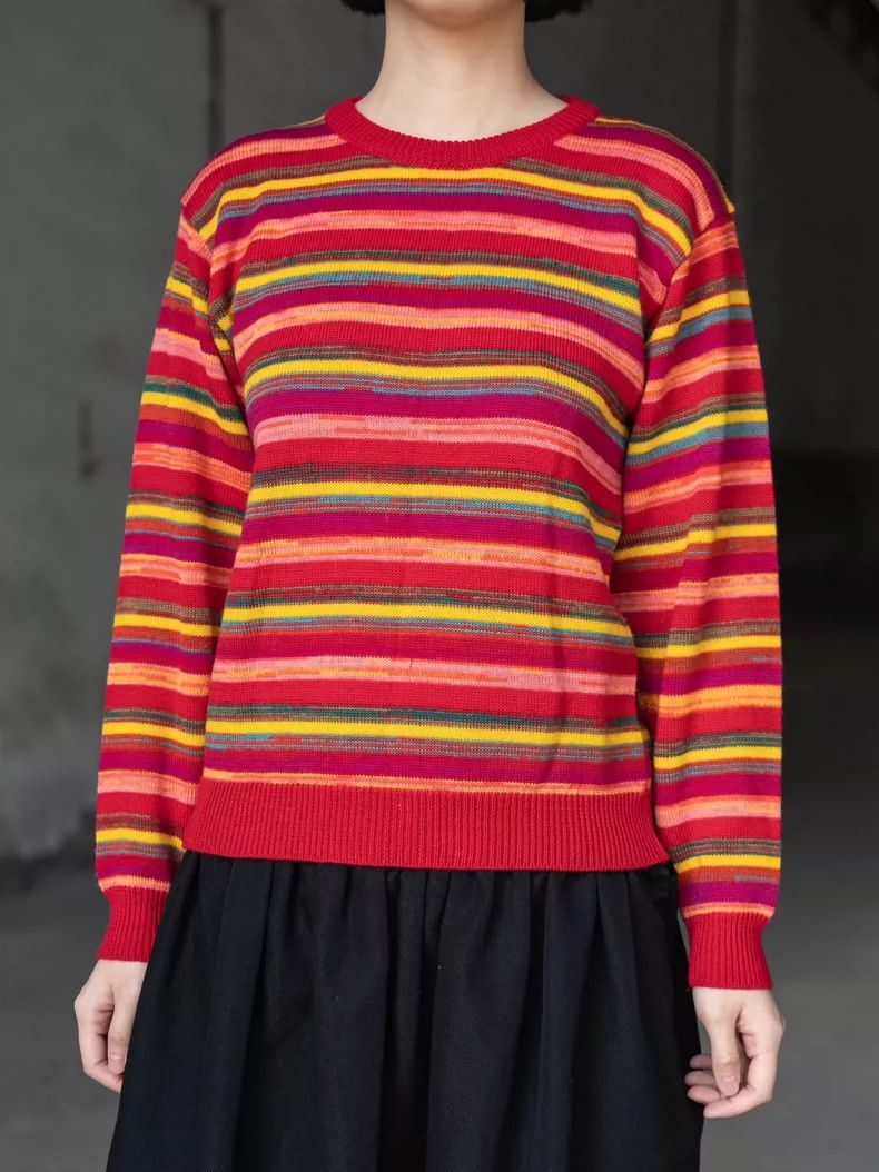 Kenzo KENZO Go out in a rainbow striped knit sweater Size M / US 6-8 / IT 42-44 - 5 Thumbnail