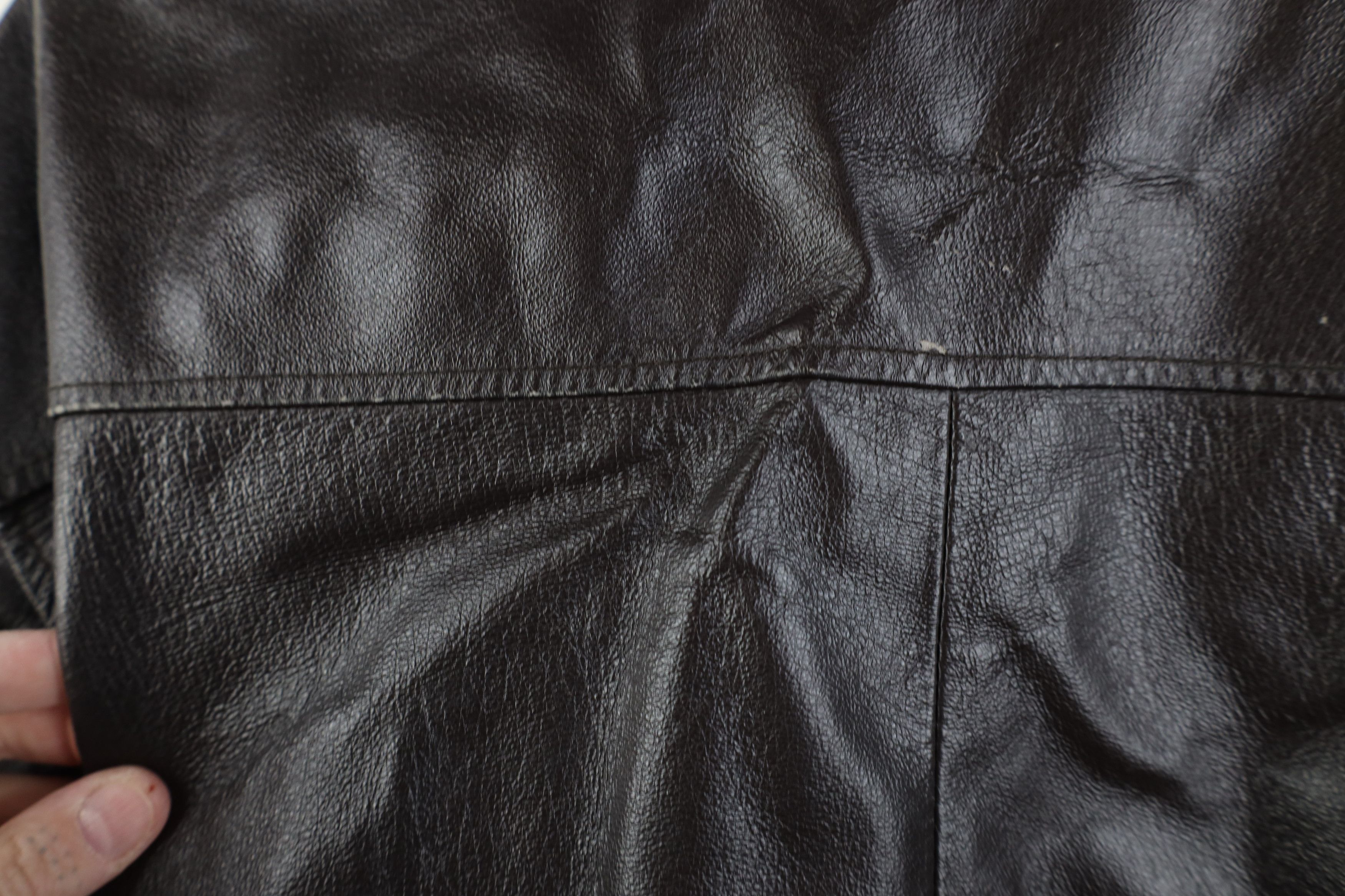 Vintage Vintage 90s Streetwear Force Leather Flight Bomber Jacket Size US M / EU 48-50 / 2 - 12 Thumbnail