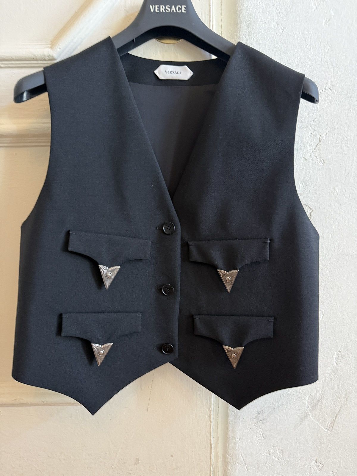 Versace Versace -Wool Mohair Vest Size US S / EU 44-46 / 1 - 2 Thumbnail