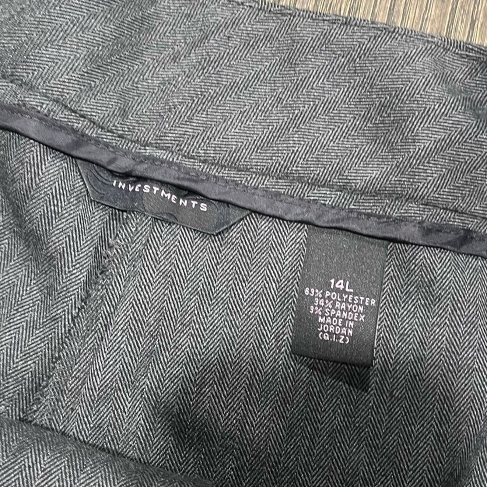 Vintage NWT Investments Barely Flare Leg Pants The PARK AVE 14 Long Size 36" / US 14 / IT 50 - 5 Thumbnail