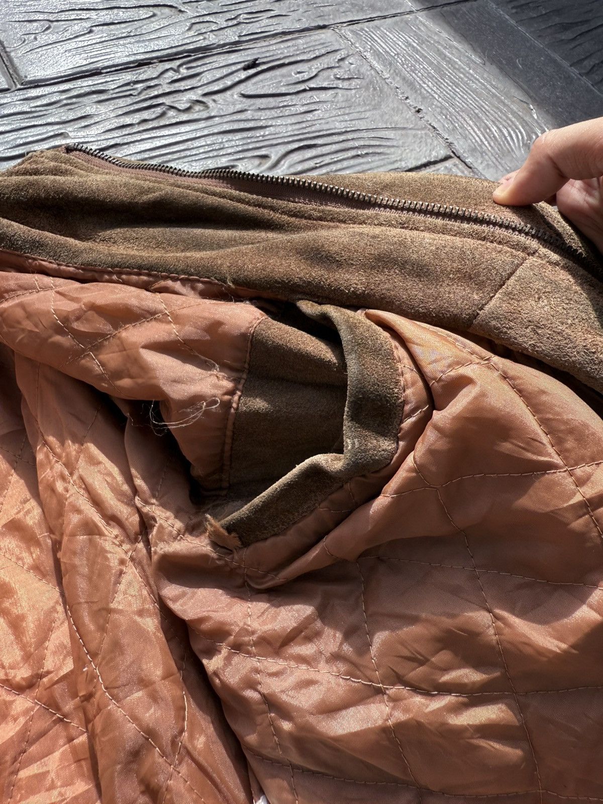 Japanese Brand Vintage 90s Leather Suede Jacket Schott Style Size US L / EU 52-54 / 3 - 13 Thumbnail