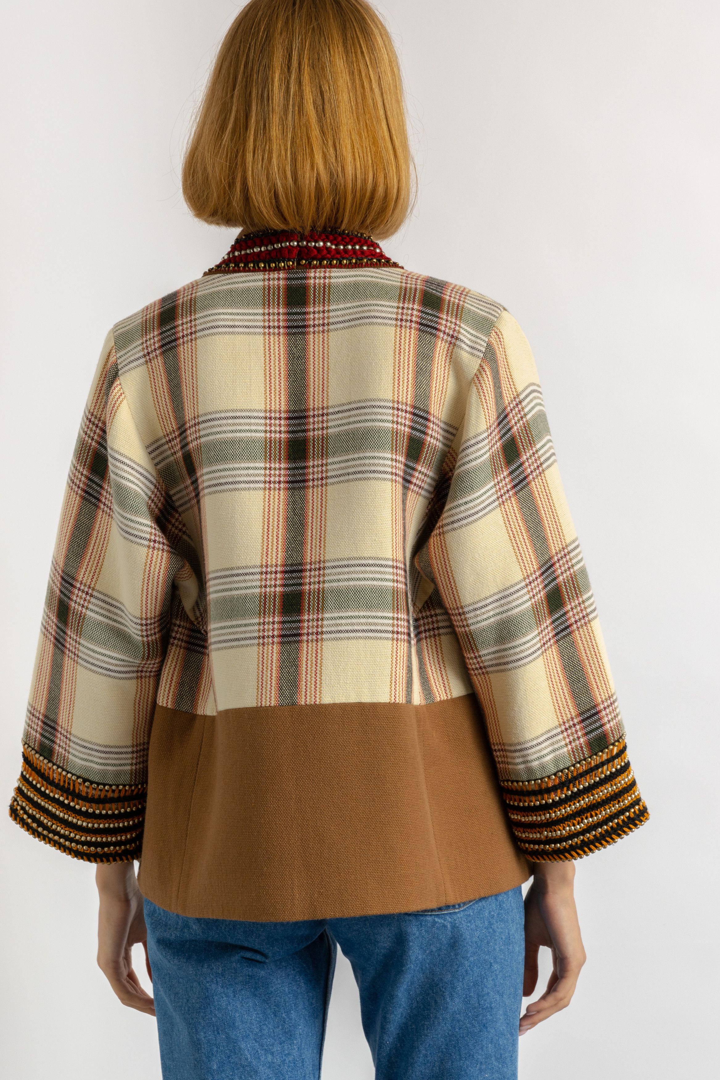 Etro Brown ETRO Milano Blazer Crop Jacket with Knitted 6044 Size M / US 6-8 / IT 42-44 - 5 Thumbnail
