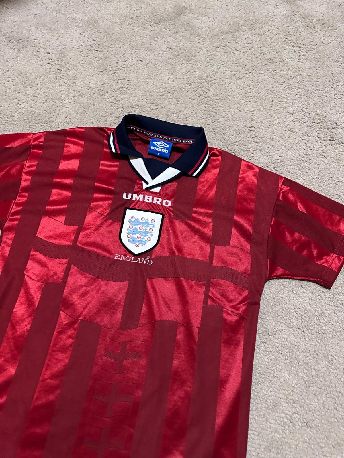 Umbro England 1997/99 Umbro Vintage Football Shirt Soccer Jersey Size US M / EU 48-50 / 2 - 3 Thumbnail