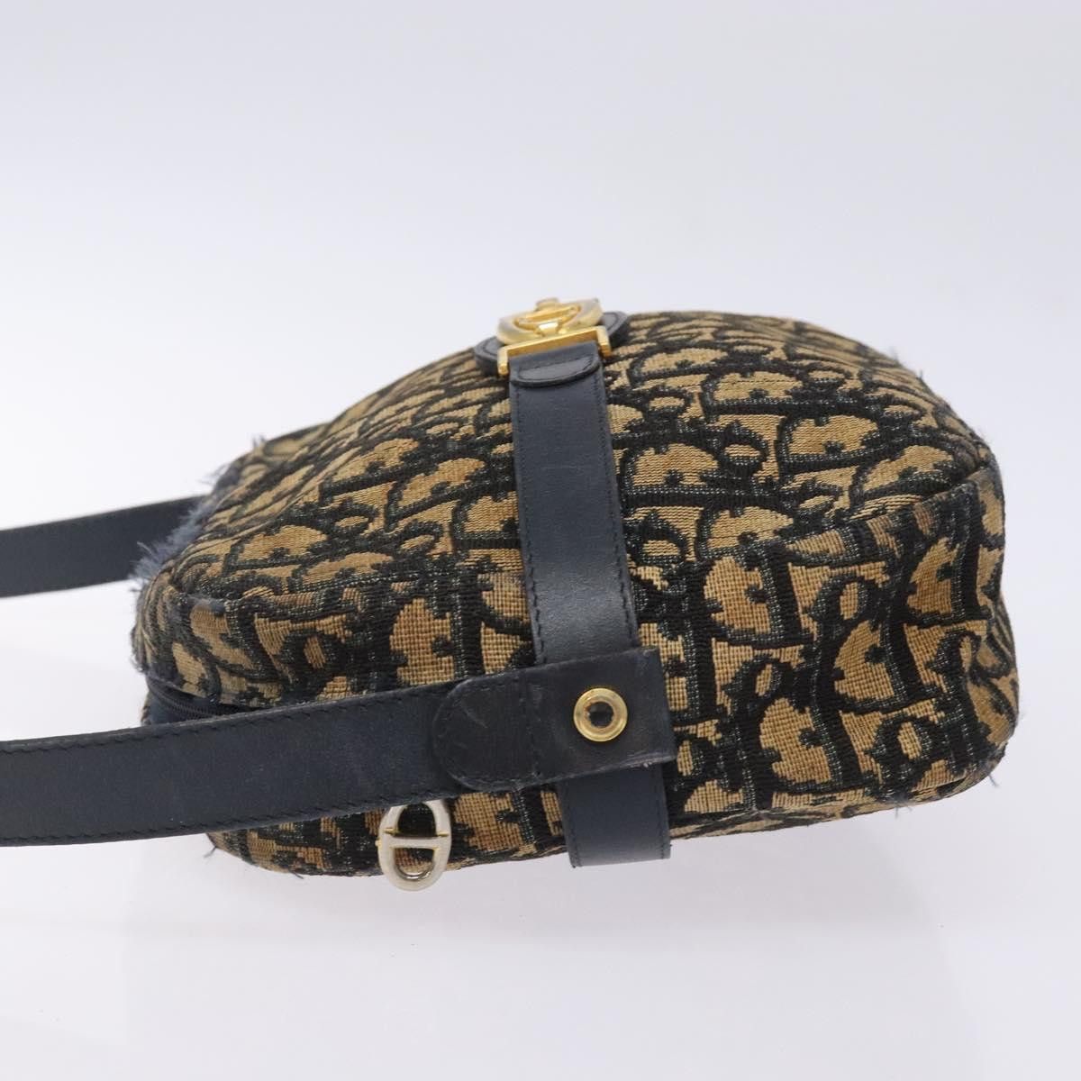 Dior DIOR Trotter Canvas Shoulder Bag Navy Gold Size ONE SIZE - 5 Thumbnail