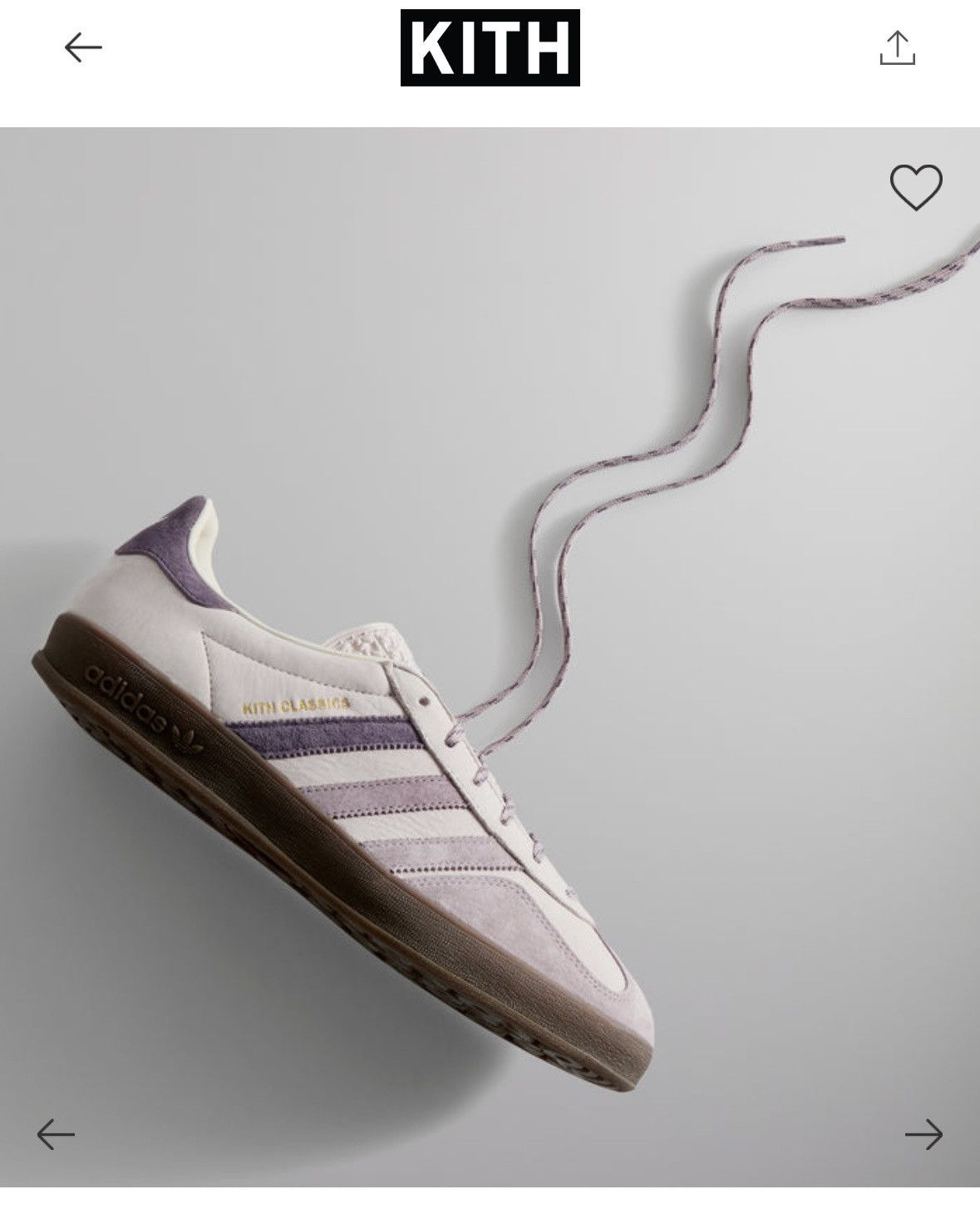 Adidas Kith Classics Adidas Originals Gazelle Indoor Purple - 11.5 ...