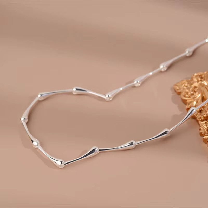 Jewelry Minimalist Bamboo Clavicle Chain Necklace Size ONE SIZE - 1 Thumbnail