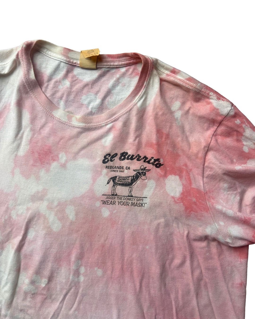 Other El Burrito Gildan Pink and White Tie-Dye Graphic Tee Size US L / EU 52-54 / 3 - 2 Thumbnail