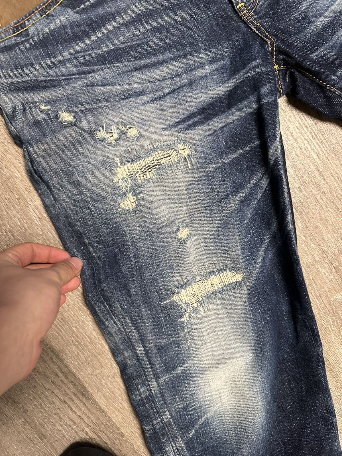Edwin × Japanese Brand Edwin flare denim distressed Size US 34 / EU 50 - 4 Thumbnail