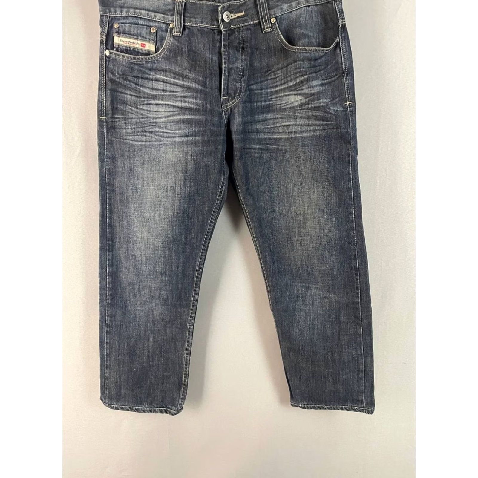 Diesel Diesel Jeans Size 34 Blue Cotton Stretch Wide-Leg Biker Regular Fit 5-Pocket Denim Mens Size US 34 / EU 50 - 6 Thumbnail