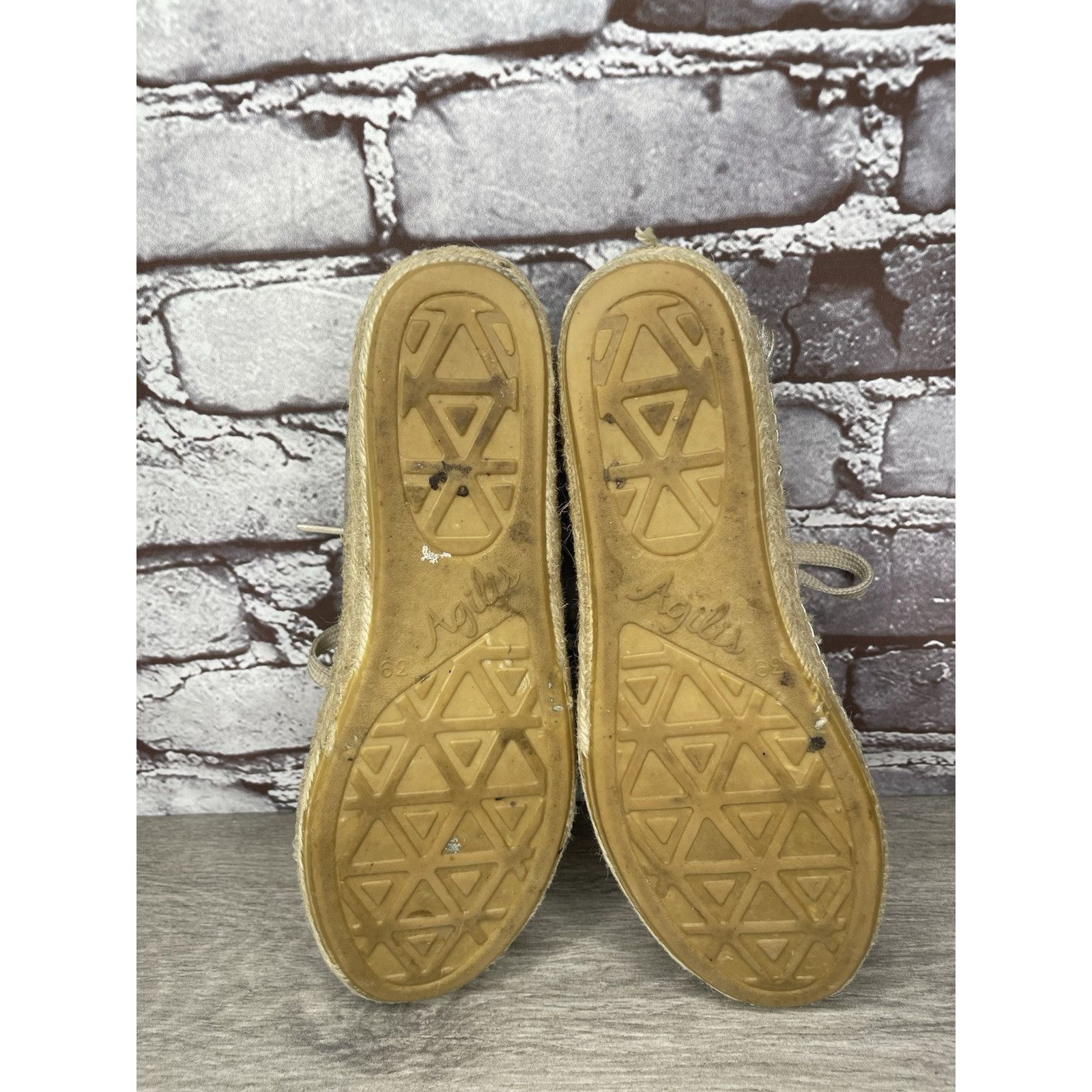 Other Maypol Silver Leather Espadrilles Casual Lace Up Shoes Women Size US 7.5 / IT 37.5 - 7 Thumbnail