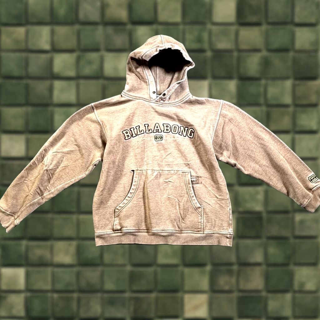 Billabong VINTAGE Billabong Hoodie Mens L Brown Pullover Fleece-Lined Sweatshirt Size US L / EU 52-54 / 3 - 1 Thumbnail