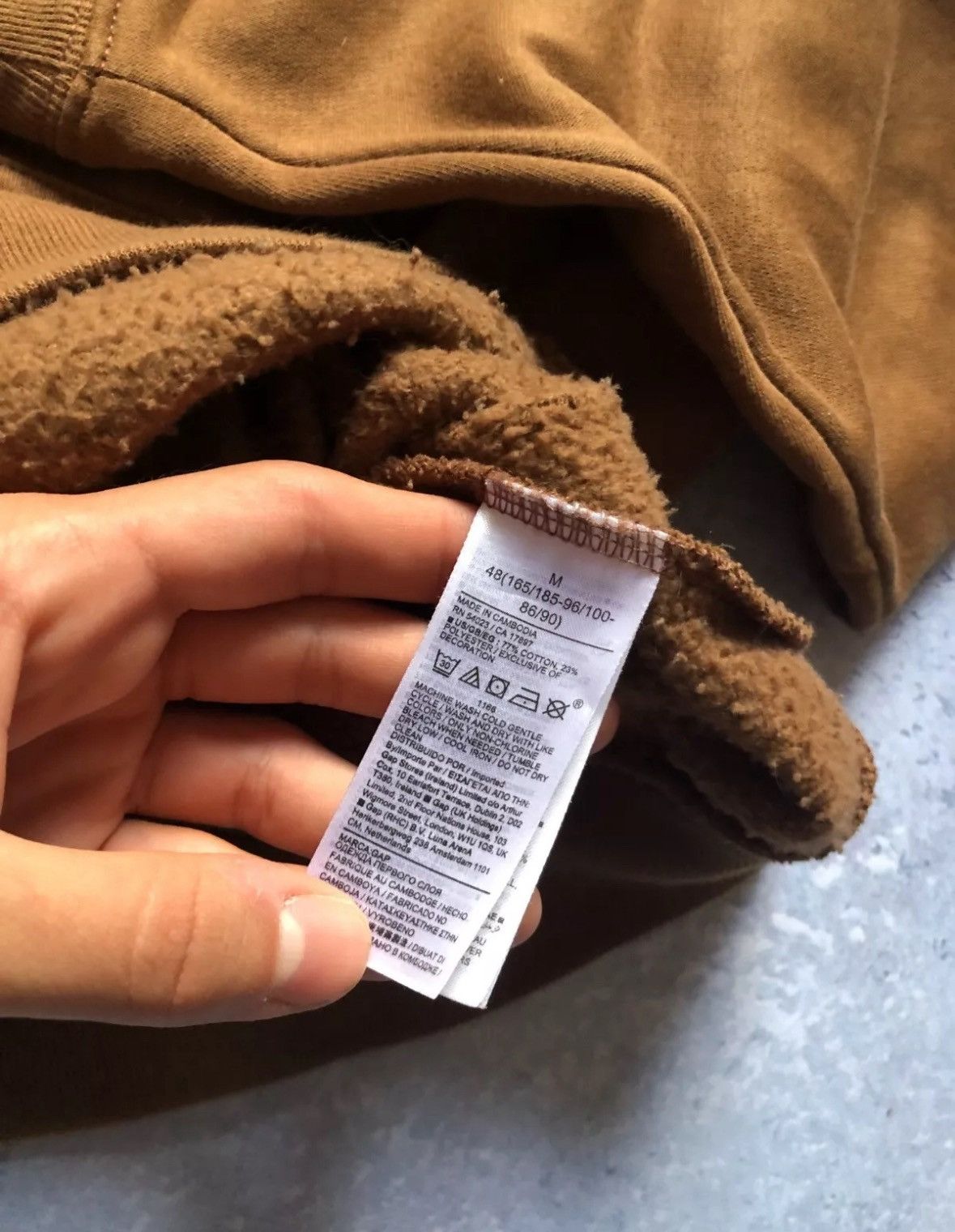 Gap Rare Vintage GAP Hooded Sweatshirt Brown Men’s Size M Size US M / EU 48-50 / 2 - 10 Thumbnail