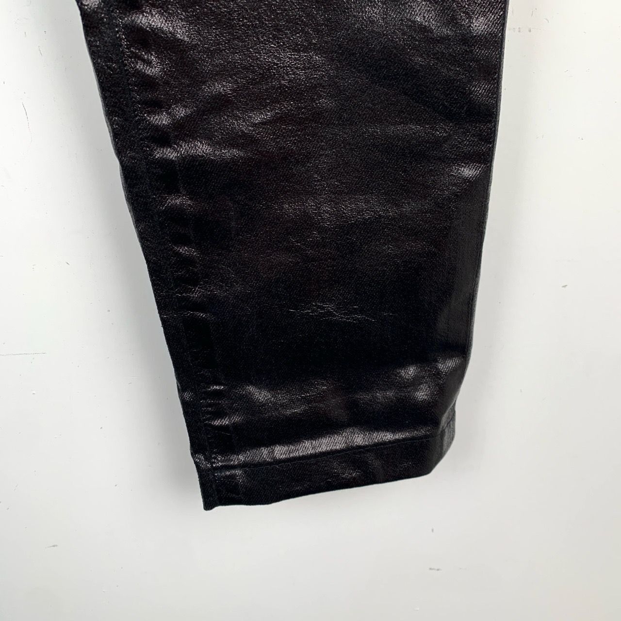 Yves Saint Laurent Saint Laurent Paris Womens Coated Black Slim-Fit Jeans Size 27" / US 4 / IT 40 - 4 Thumbnail