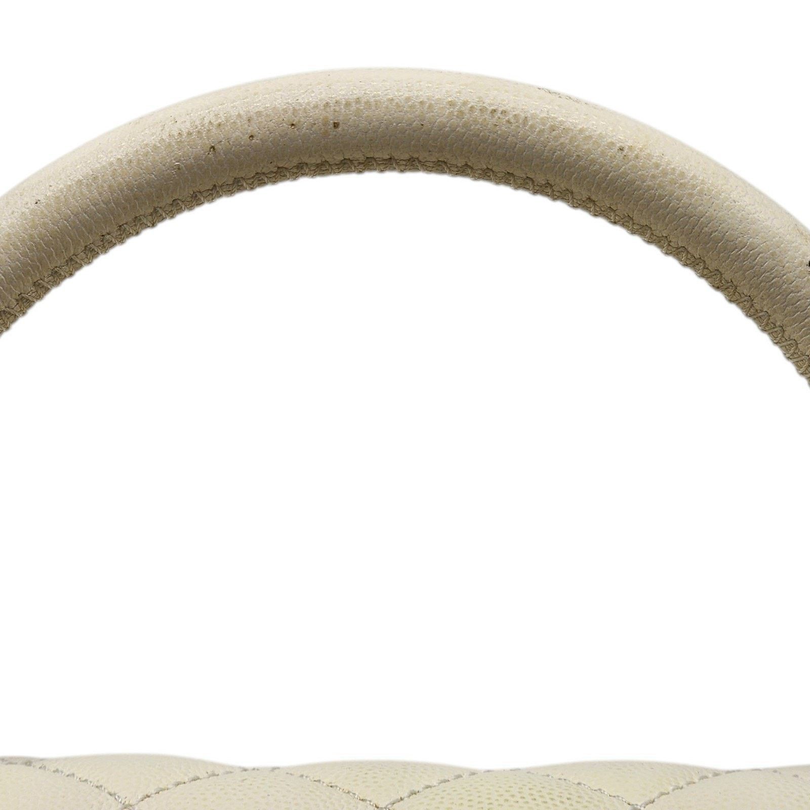 Chanel Coco Top Handle Leather Flap Shoulder Bag White - Preowned Size ONE SIZE - 13 Thumbnail