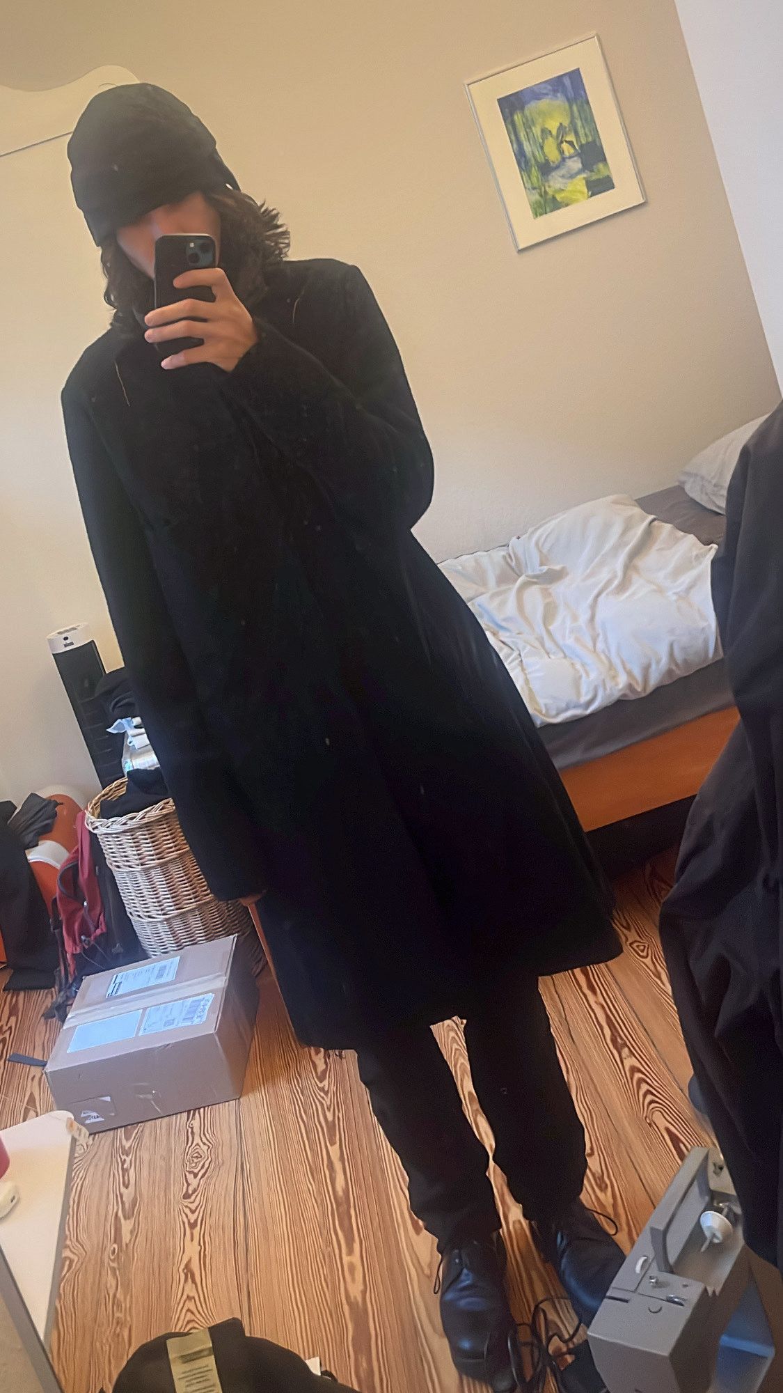 Ma+ M.A+ Black Double Layer Wool Coat Size US M / EU 48-50 / 2 - 4 Thumbnail