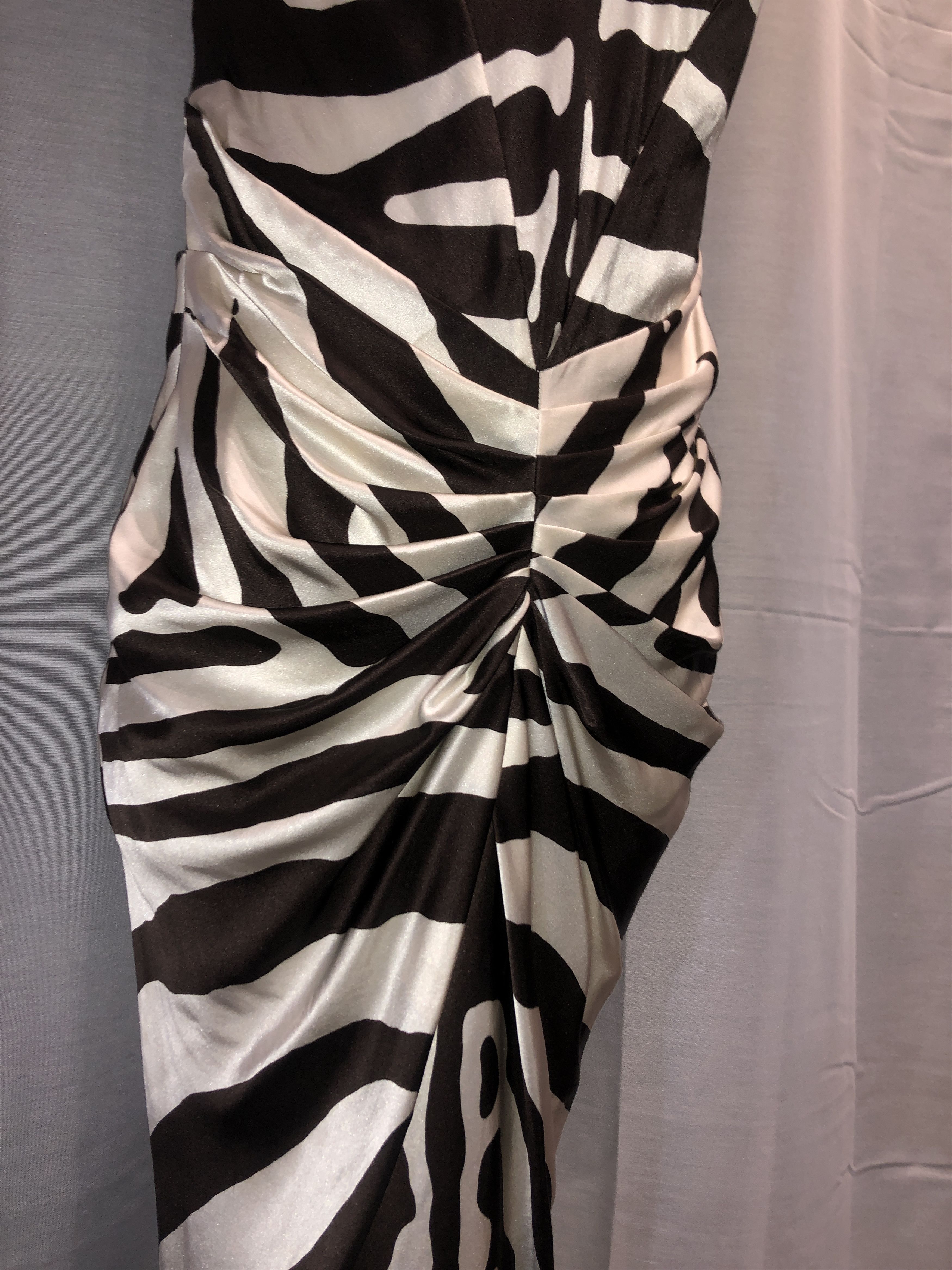 Dior S/S 2009 Zebra Print Silk Dress Size M / US 6-8 / IT 42-44 - 9 Thumbnail