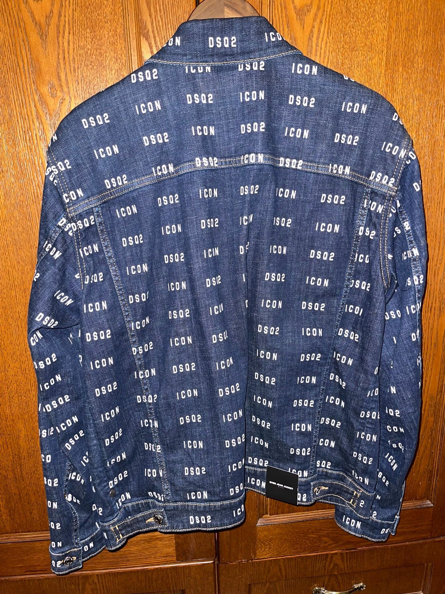 Dsquared2 Dsquared2 D2 All Over Logo Denim Jacket S Size Size US S / EU 44-46 / 1 - 4 Thumbnail