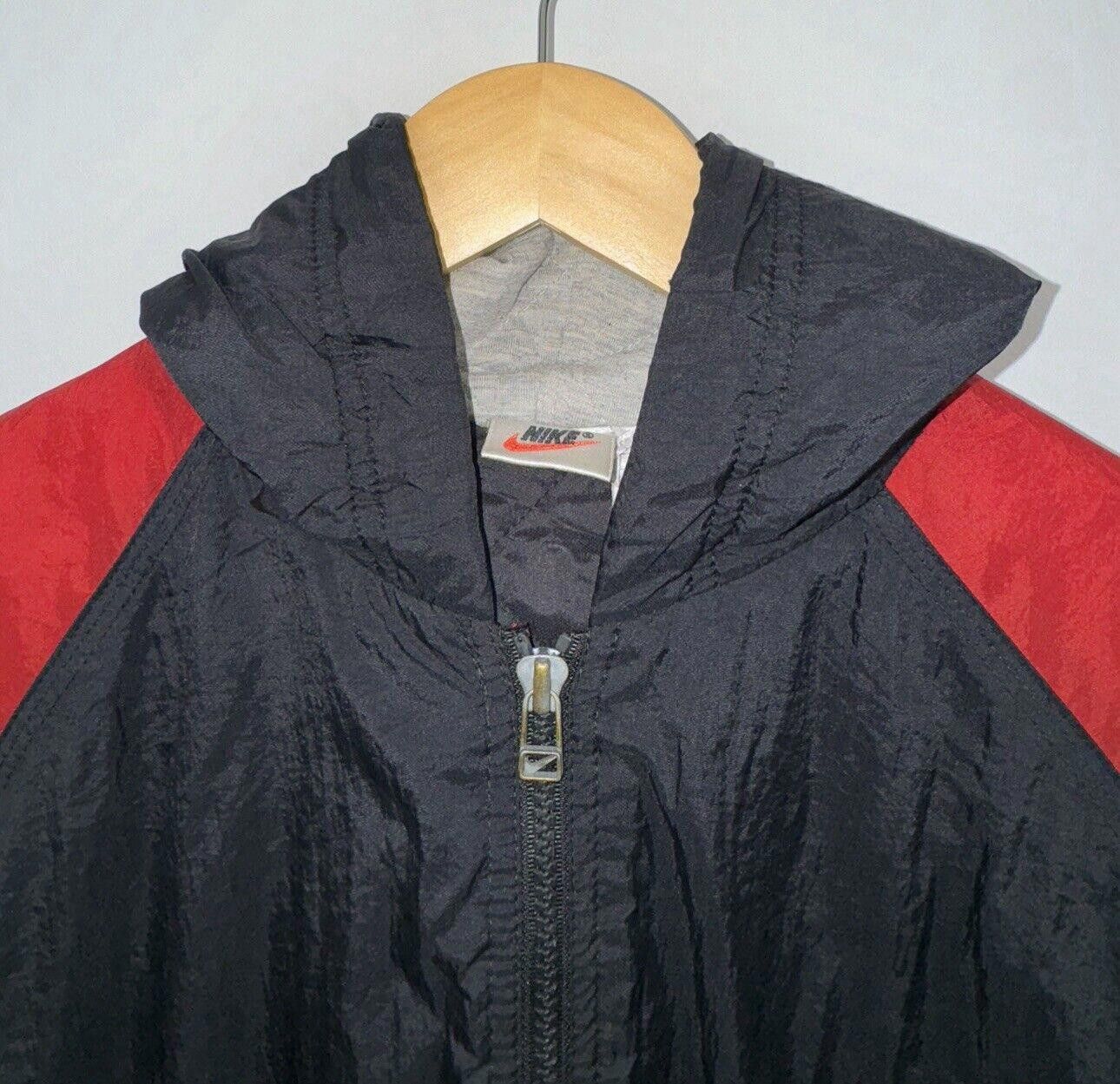 Nike Vintage Nike 90s Big Swoosh Windbreaker Jacket Kids L Size US XXS / EU 40 - 4 Thumbnail