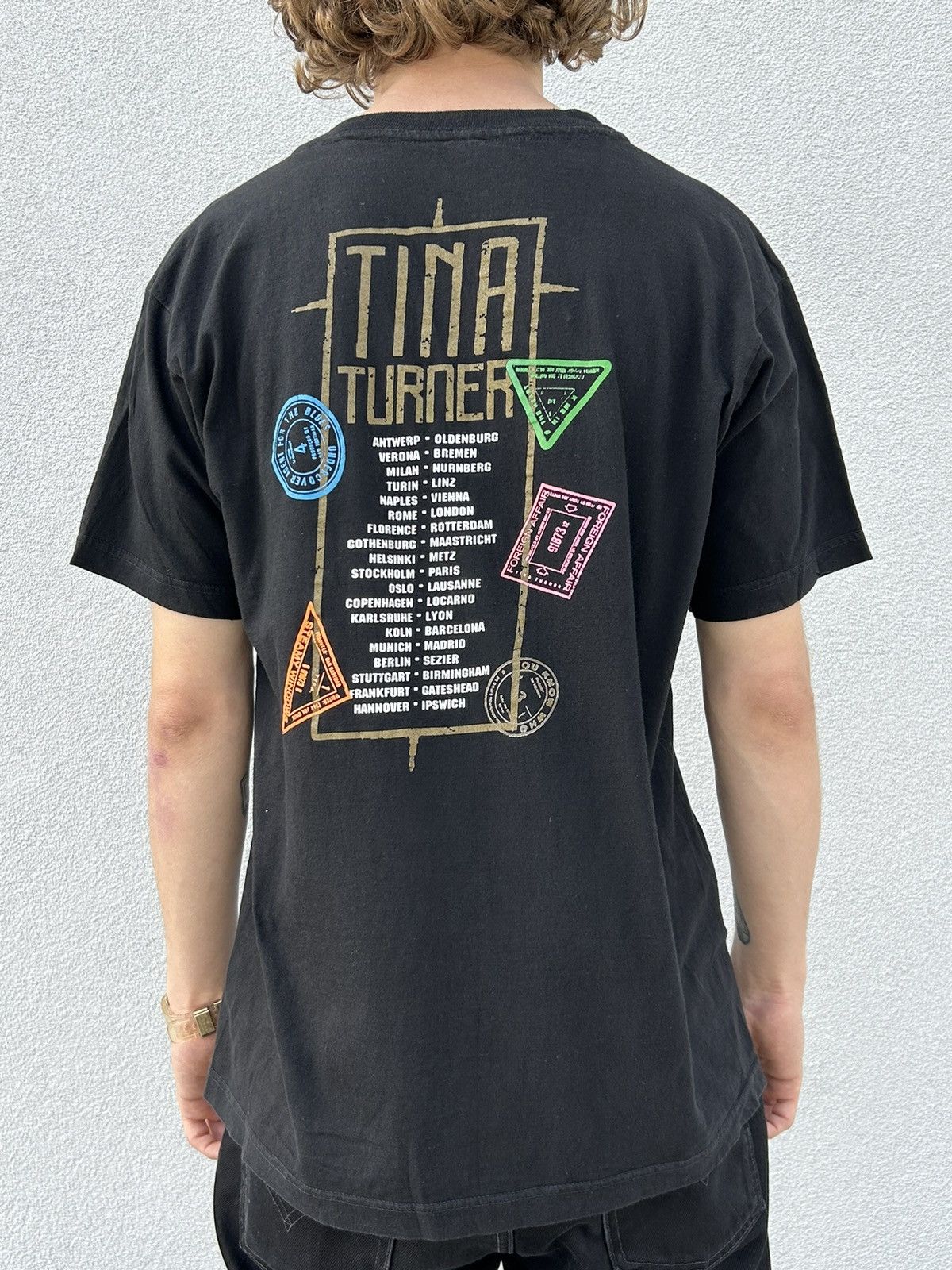Band Tees × Vintage Tina Turner 1990 Vintage Rare Tour Tee Size US L / EU 52-54 / 3 - 5 Thumbnail