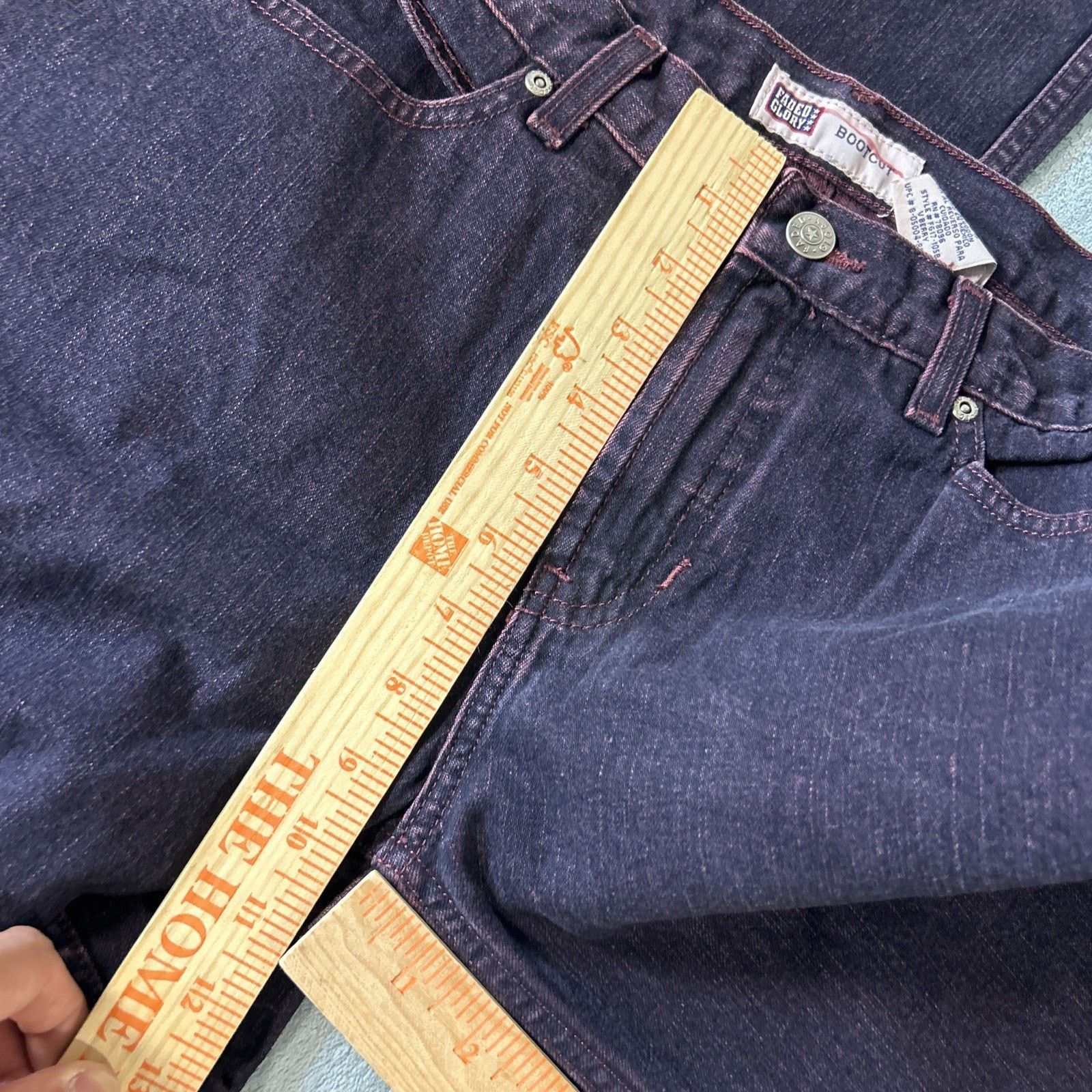 Faded Glory Beyond Baggy Dojo Jeans Womens 10 32x29 Baggy Bootcut Flare Size 32" / US 10 / IT 46 - 6 Thumbnail