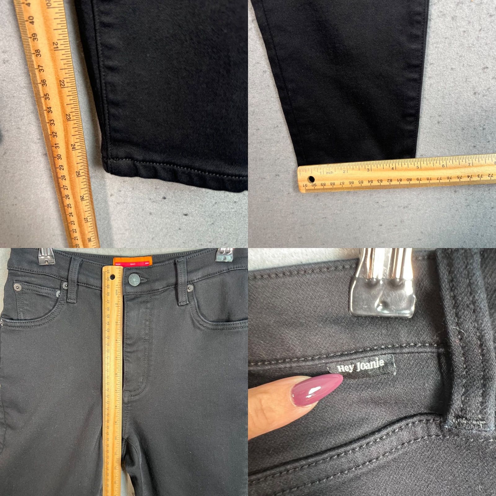 Vintage Hey Joanie Womens Small / 25 Black High-Waisted Skinny Jeans Cotton Blend Denim 5-Pocket Stretch Womens Jeans Medium? Size 28" / US 6 / IT 42 - 8 Thumbnail