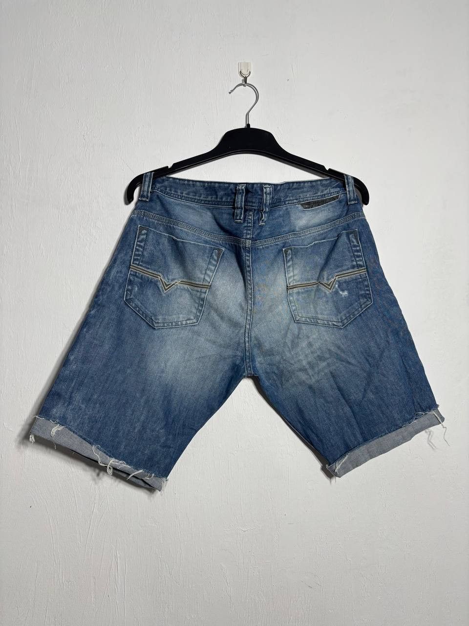 Diesel VTG Diesel Distressed Y2K Crazy Crop Denim Shorts Size US 32 / EU 48 - 4 Thumbnail