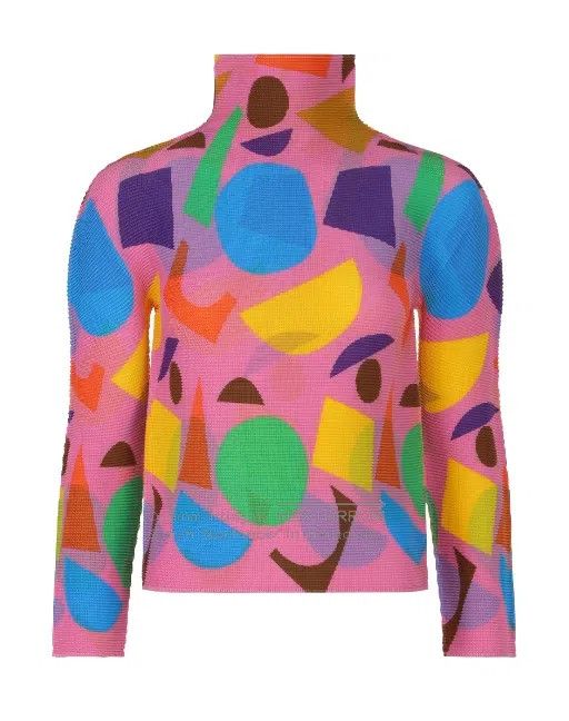 Issey Miyake Issey Miyake size:one size Graffiti High Neck T-Shirt Size XXS / US 00 / IT 34 - 1 Thumbnail